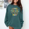 Groovy Retro One Thankful Baseball Mom Thanksgiving Fall Comfort Colors Sweatshirt Chalky Mint Groovy Retro One Thankful Baseball Mom Thanksgiving Fall Comfort Colors Sweatshirt Chalky Mint