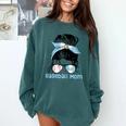 Guatemala Baseball Mom Messy Bun Comfort Colors Sweatshirt Chalky Mint