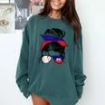 Haitian Baseball Mom Haiti Flag Baseball Girl Comfort Colors Sweatshirt Chalky Mint Haitian Baseball Mom Haiti Flag Baseball Girl Comfort Colors Sweatshirt Chalky Mint