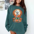 Halloween Skeleton Baseball Player Costume Men Boys Kids Comfort Colors Sweatshirt Chalky Mint