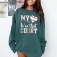 My Heart Is On That Court Baseball Player Baseball Mom Comfort Colors Sweatshirt Chalky Mint My Heart Is On That Court Baseball Player Baseball Mom Comfort Colors Sweatshirt Chalky Mint