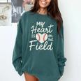 My Heart Is On That Field Baseball Comfort Colors Sweatshirt Chalky Mint My Heart Is On That Field Baseball Comfort Colors Sweatshirt Chalky Mint