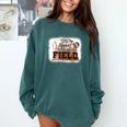 My Heart Is On That Field Baseball Mom Momm Premium Comfort Colors Sweatshirt Chalky Mint
