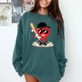 Heart Playing Baseball Valentine Baseball Comfort Colors Sweatshirt Chalky Mint Heart Playing Baseball Valentine Baseball Comfort Colors Sweatshirt Chalky Mint