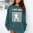 I Hit 100 Days Of School Baseball 100 Day Of School Comfort Colors Sweatshirt Chalky Mint I Hit 100 Days Of School Baseball 100 Day Of School Comfort Colors Sweatshirt Chalky Mint