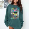 I Hit 100 Days Of School Baseball Drip 100th Day Of School Comfort Colors Sweatshirt Chalky Mint