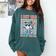 I Hit 100 Days Of School Baseball Ice Cram Drip 100th Boys Comfort Colors Sweatshirt Chalky Mint