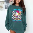 I Hit 100 Days Of School Baseball Ice Cream Drip Comfort Colors Sweatshirt Chalky Mint