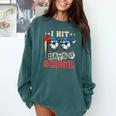 I Hit 100 Days Of School Baseball Kids Boy Teacher 100th Day Comfort Colors Sweatshirt Chalky Mint I Hit 100 Days Of School Baseball Kids Boy Teacher 100th Day Comfort Colors Sweatshirt Chalky Mint