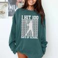 I Hit 100 Days Of School Boys Kids 100th Day Balls Baseball Comfort Colors Sweatshirt Chalky Mint I Hit 100 Days Of School Boys Kids 100th Day Balls Baseball Comfort Colors Sweatshirt Chalky Mint