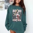 Ho Ho Home Run Baseball Christmas Holiday Sports Santa Comfort Colors Sweatshirt Chalky Mint Ho Ho Home Run Baseball Christmas Holiday Sports Santa Comfort Colors Sweatshirt Chalky Mint