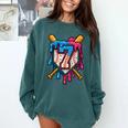 HUGvyn 7th Birthday Baseball Ice Cream Drip Number 7 Kid Boy Comfort Colors Sweatshirt Chalky Mint HUGvyn 7th Birthday Baseball Ice Cream Drip Number 7 Kid Boy Comfort Colors Sweatshirt Chalky Mint