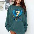 Ice Cream Baseball Glove 7th Birthday Edition Comfort Colors Sweatshirt Chalky Mint