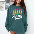 Ice Cream Drip 100 Days Of School Baseball Boys 100th Day Comfort Colors Sweatshirt Chalky Mint
