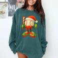 Ice Cream Drip Baseball Christmas Baseball Drip Candy Cane Comfort Colors Sweatshirt Chalky Mint
