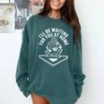 I'Ll Be Waiting For You At Home Baseball Catcher Comfort Colors Sweatshirt Chalky Mint