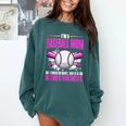 I'm A Baseball Mom Baseball Pitcher Catcher Baseball Player Comfort Colors Sweatshirt Chalky Mint