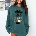I'm Not Yelling This Is Just My Baseball Mom Voice Baseball Comfort Colors Sweatshirt Chalky Mint