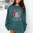 It's My 6th Birthday Baseball Fan Fun Party Celebration Comfort Colors Sweatshirt Chalky Mint It's My 6th Birthday Baseball Fan Fun Party Celebration Comfort Colors Sweatshirt Chalky Mint