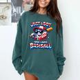 Just A Boy Who Loves Baseball Patriotic Drip For Youth Boys Comfort Colors Sweatshirt Chalky Mint Just A Boy Who Loves Baseball Patriotic Drip For Youth Boys Comfort Colors Sweatshirt Chalky Mint
