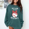 Just A Girl Who Loves Baseball Cute Retro Baseball Lover Comfort Colors Sweatshirt Chalky Mint Just A Girl Who Loves Baseball Cute Retro Baseball Lover Comfort Colors Sweatshirt Chalky Mint