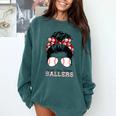 Kinda Busy Raising Ballers Messy Bun Funny Baseball Mom Comfort Colors Sweatshirt Chalky Mint Kinda Busy Raising Ballers Messy Bun Funny Baseball Mom Comfort Colors Sweatshirt Chalky Mint