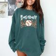 Leopard Baseball Mom Baseball Mama Retro Cute Mother's Day Premium Comfort Colors Sweatshirt Chalky Mint Leopard Baseball Mom Baseball Mama Retro Cute Mother's Day Premium Comfort Colors Sweatshirt Chalky Mint