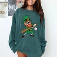 Leprechaun Baseball St Patricks Day Saint Pattys Men Boys Comfort Colors Sweatshirt Chalky Mint