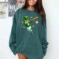 Leprechaun Play Baseball St Patrick's Day Men Kid Boys Comfort Colors Sweatshirt Chalky Mint Leprechaun Play Baseball St Patrick's Day Men Kid Boys Comfort Colors Sweatshirt Chalky Mint