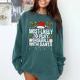 Most Likely To Play Baseball With Santa Christmas Baseball Comfort Colors Sweatshirt Chalky Mint Most Likely To Play Baseball With Santa Christmas Baseball Comfort Colors Sweatshirt Chalky Mint