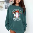 Most Likely To Play Baseball With Santa Christmas Xmas Comfort Colors Sweatshirt Chalky Mint Most Likely To Play Baseball With Santa Christmas Xmas Comfort Colors Sweatshirt Chalky Mint