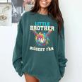 Little Brother Biggest Fan Baseball Cream Drip Crossed Bats Comfort Colors Sweatshirt Chalky Mint Little Brother Biggest Fan Baseball Cream Drip Crossed Bats Comfort Colors Sweatshirt Chalky Mint