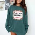Loud & Proud Baseball Mom Women Comfort Colors Sweatshirt Chalky Mint
