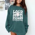 Loud Baseball Mom Builds Character Comfort Colors Sweatshirt Chalky Mint