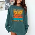 Loud And Proud Baseball Mom Vibrant Colorful Stripe Comfort Colors Sweatshirt Chalky Mint
