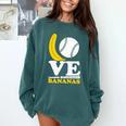 Love Bananas Banana Baseball Comfort Colors Sweatshirt Chalky Mint Love Bananas Banana Baseball Comfort Colors Sweatshirt Chalky Mint