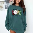 For The Love Of The Game Day Baseball Mom Cheering Lovers Comfort Colors Sweatshirt Chalky Mint