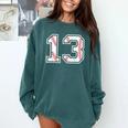 Lucky Number 13 Baseball Mom Baseball Number 13 Lucky 13 Comfort Colors Sweatshirt Chalky Mint Lucky Number 13 Baseball Mom Baseball Number 13 Lucky 13 Comfort Colors Sweatshirt Chalky Mint