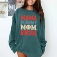 Mama Mommy Mom Bruh Baseball For Women Grandma Mother's Day Comfort Colors Sweatshirt Chalky Mint