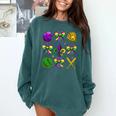 Mardi Gras Baseball Coquette Bow Fat Tuesday Parade Girls Comfort Colors Sweatshirt Chalky Mint Mardi Gras Baseball Coquette Bow Fat Tuesday Parade Girls Comfort Colors Sweatshirt Chalky Mint