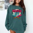 Mason 67 Ice Cream Drip Baseball Meme Graphics Comfort Colors Sweatshirt Chalky Mint