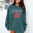 Mason 67 Jersey Baseball Men Women Boys Girls Number 6 7 Comfort Colors Sweatshirt Chalky Mint