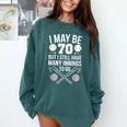 I May Be 70 Baseball Player 70th Birthday Party Comfort Colors Sweatshirt Chalky Mint I May Be 70 Baseball Player 70th Birthday Party Comfort Colors Sweatshirt Chalky Mint