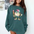 Melted Ice-Cream Baseball Mascot Pastel Pop Comfort Colors Sweatshirt Chalky Mint