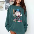 Melting Slime Sprinkle Baseball Mascot With Bat Comfort Colors Sweatshirt Chalky Mint Melting Slime Sprinkle Baseball Mascot With Bat Comfort Colors Sweatshirt Chalky Mint