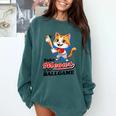 Take Meowt To The Ball Game Tee Slugger Cat Baseball Comfort Colors Sweatshirt Chalky Mint