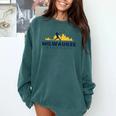 Milwaukee Baseball Minimalist City Skyline Baseball Lover Comfort Colors Sweatshirt Chalky Mint Milwaukee Baseball Minimalist City Skyline Baseball Lover Comfort Colors Sweatshirt Chalky Mint