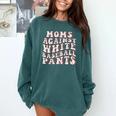 Mom Against Baseball Pants Baseball Mom Comfort Colors Sweatshirt Chalky Mint