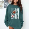 Mom Of Ballers USA Flag Football Baseball Mom Comfort Colors Sweatshirt Chalky Mint Mom Of Ballers USA Flag Football Baseball Mom Comfort Colors Sweatshirt Chalky Mint