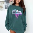 Mom Baseball Ice Cream Drip Birthday Boy Family Comfort Colors Sweatshirt Chalky Mint